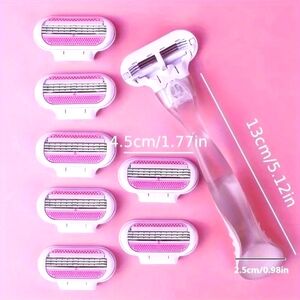 8pc Razor blade and sensitive strip replacement blades. Comparable to Venus NIP